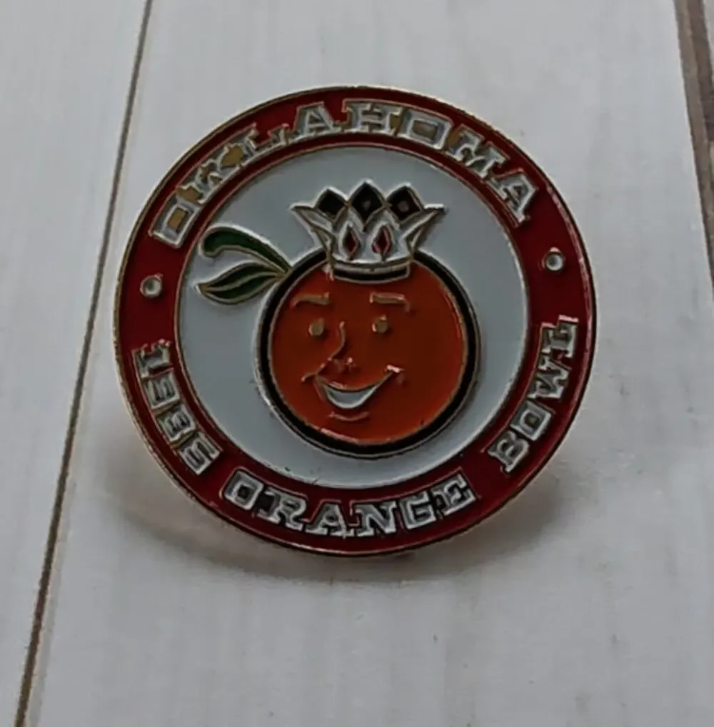 1986 Orange Bowl Pin Oklahoma Sooners College Football NCAA